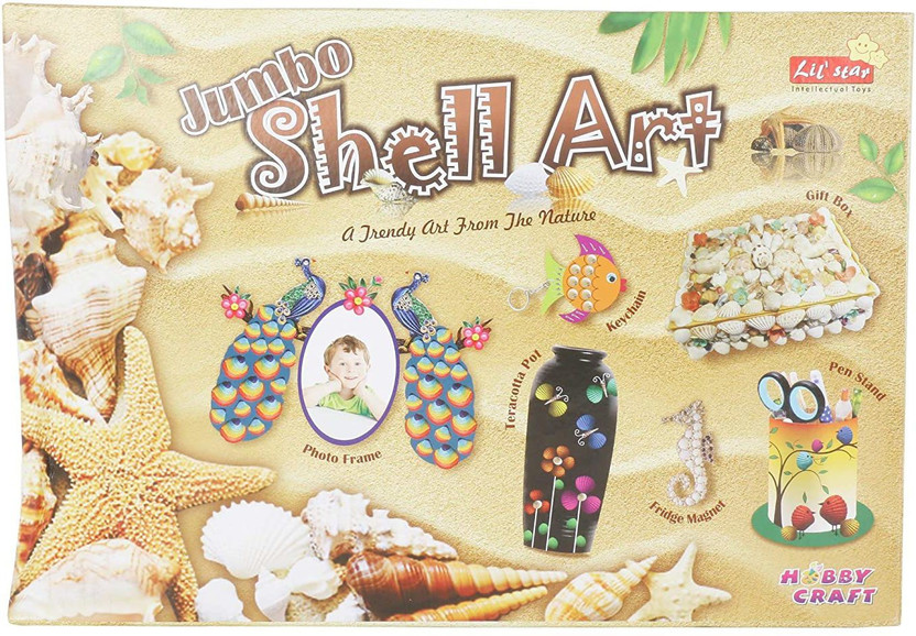 Olympia Games And Toys Jumbo Shell Art DIY Hobby Craft Kit For 6+ Age Kids