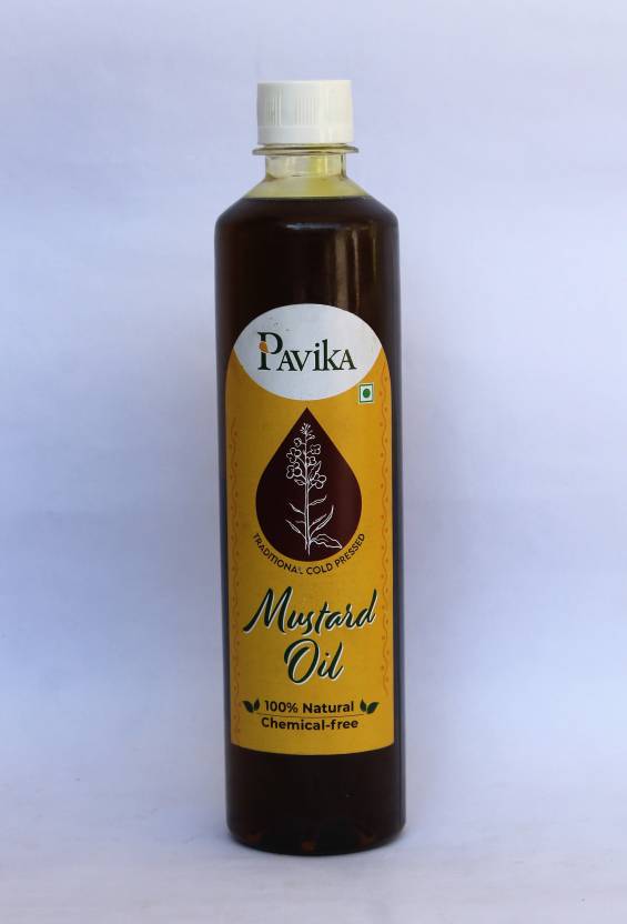 Pavika Wood Pressed Mustard Oil (Kacchi Ghani/ Kolhu/ Chekku)- 500ml ...