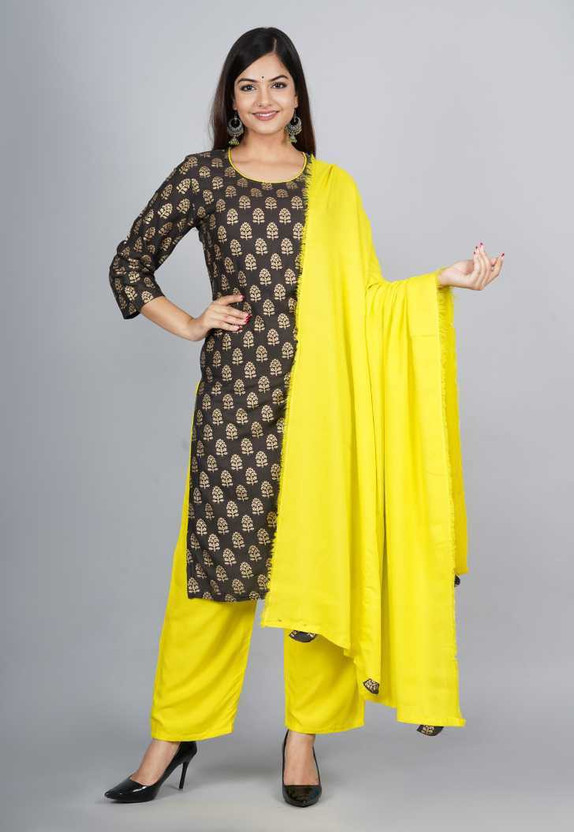 yellow colour kurti flipkart