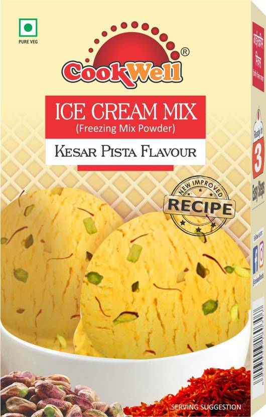 cookwell Ice Cream Mix Kesar Pista Flavour Freezing Mix Powder 400 g Price in India Buy