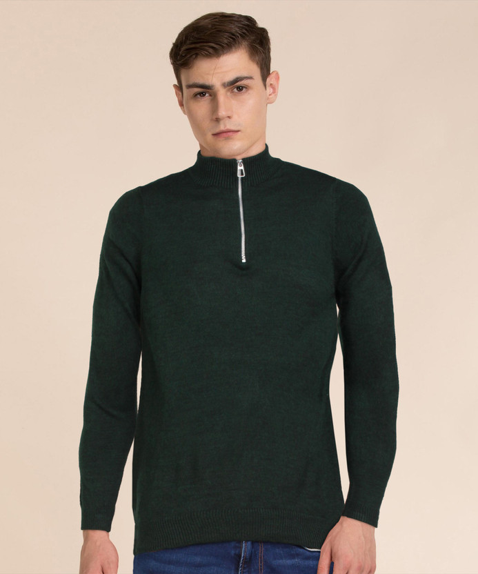 NUMERO UNO Solid High Neck Casual Men 