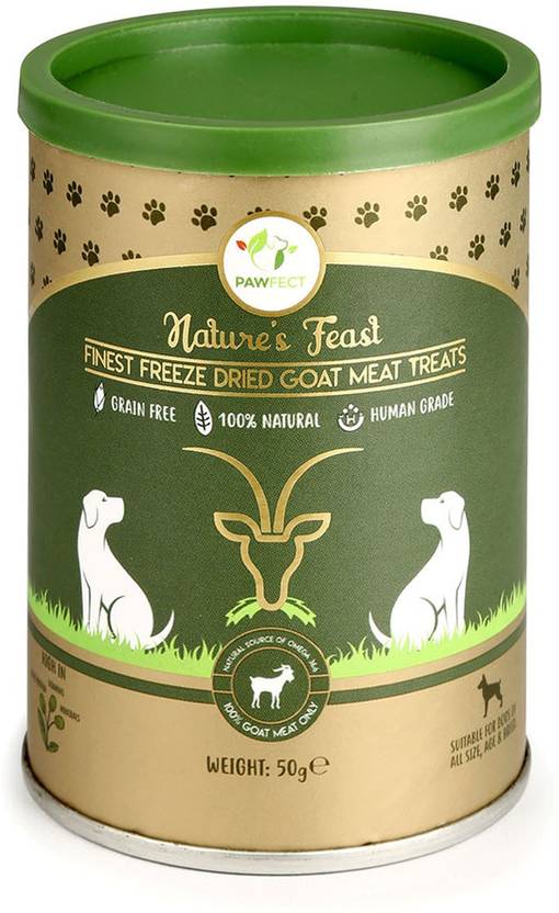 Pawfect Pet Foods Finest Freeze Dried Grain Free Goat Meat Treats For