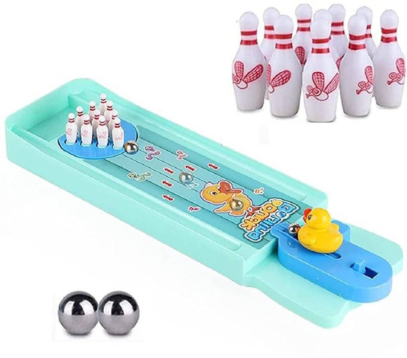 Gadget Mart Mini Yellow Duck Finger Bowling Board Game Party & Fun