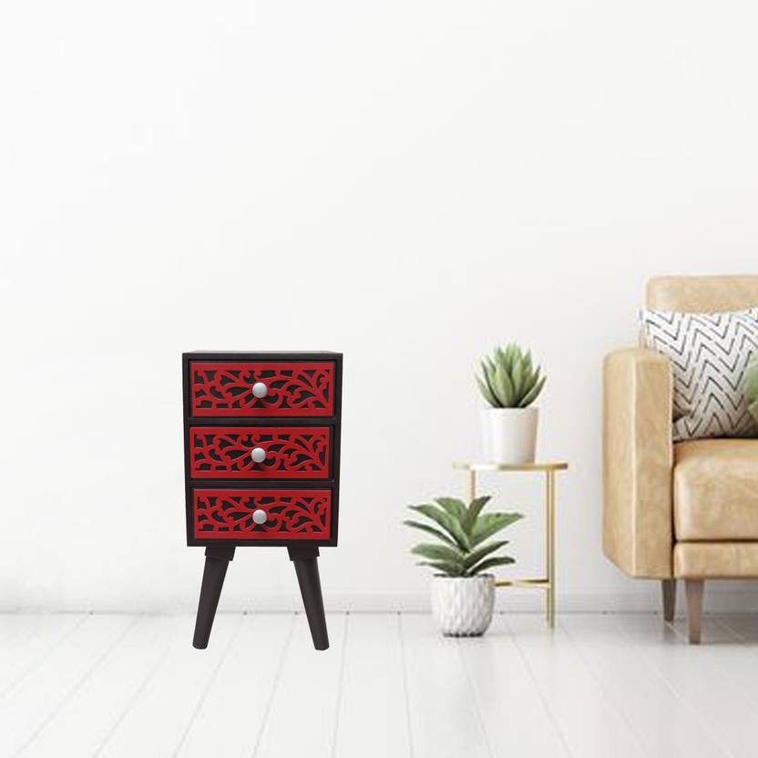 wood craft india Solid Wood Bedside Table Price in India Buy wood