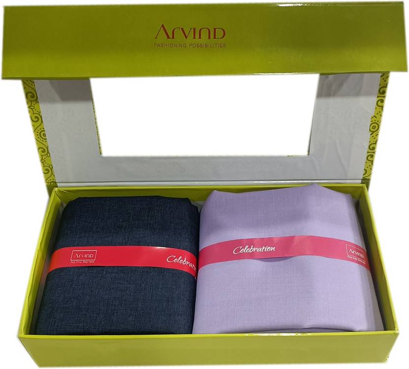 Arvind Cotton Blend Solid Shirt & Trouser Fabric