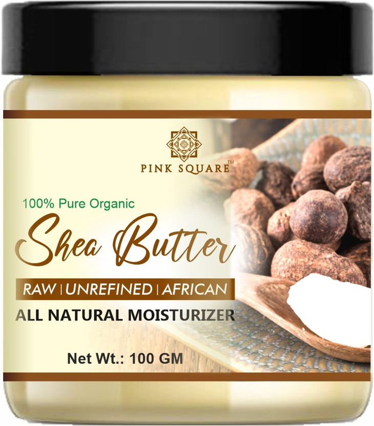 Pink Square 100% Pure Organic Shea Butter 100gm(100 g)