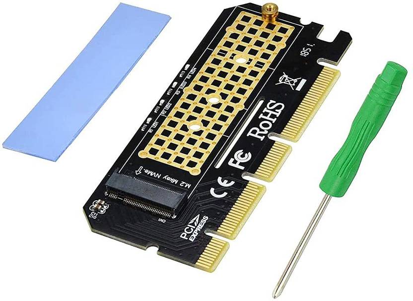 Verilux NVIDIA NVME Adapter PCIe x16 with Gel Pad, M.2 NVME or AHCI SSD