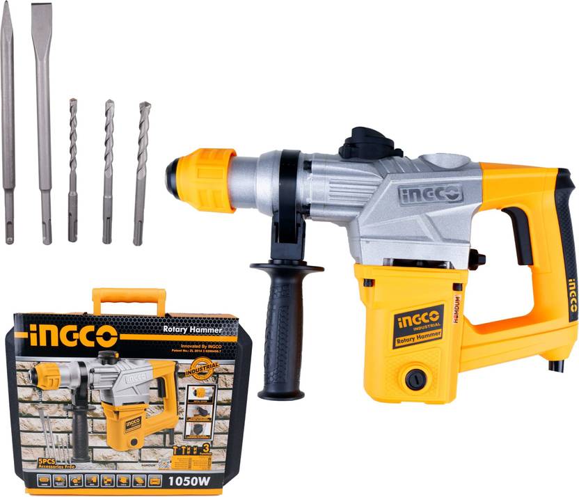 Homdum 1050W INGCO demolition hammer cum Industrial Rotary drilling