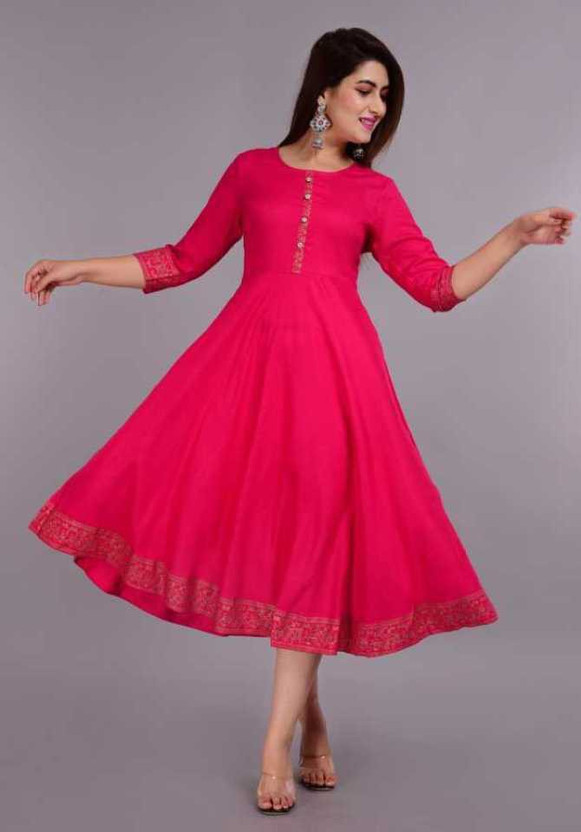 Discover 87+ long frock kurti in flipkart super hot - POPPY