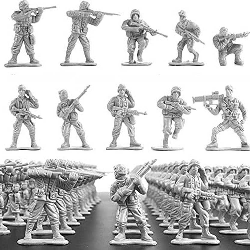 PATPAT 100 Piece Plastic Army Toys Soldiers Traditional Green Army Men