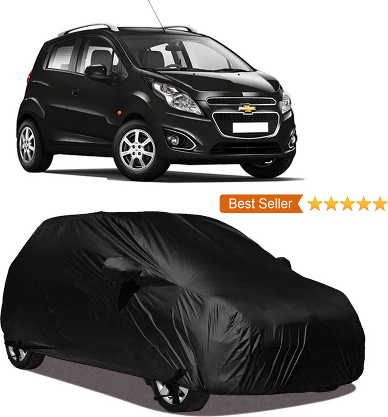 STARIE Car Cover For Chevrolet Beat (With Mirror Pockets)(Black, For 2013, 2014, 2015, 2016, 2017, 2018, 2019, 2020 Models)