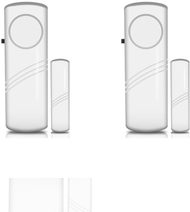 Cezo Wireless Door Window Open Alert Home Security System Siren/Alarm, Standard Size, White- Set Of 2 Door & Window Door Window Alarm(106 db)