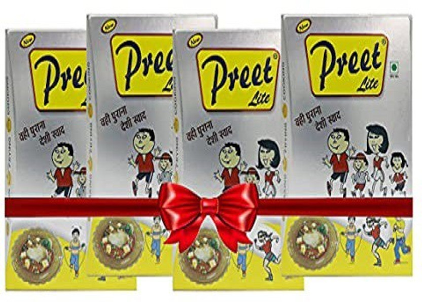 Preet Lite Cooking Medium Combo Tetrapack(4 L, Pack of 4)