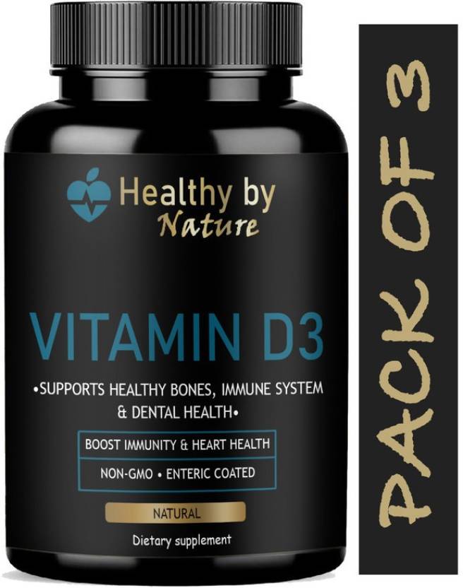 Healthy By Nature Nutrition Plant Based Vitamin D3 K2 MK7 Supplement ...