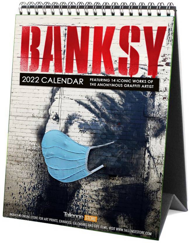 Tallenge 2022 Desk Calendar Banksy Graffiti Artist 2022 2023