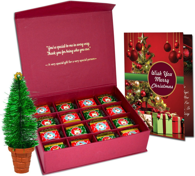 Midiron Christmas Chocolate Gift for Friends & Relative IZ06 Paper Gift Box(Multicolor)