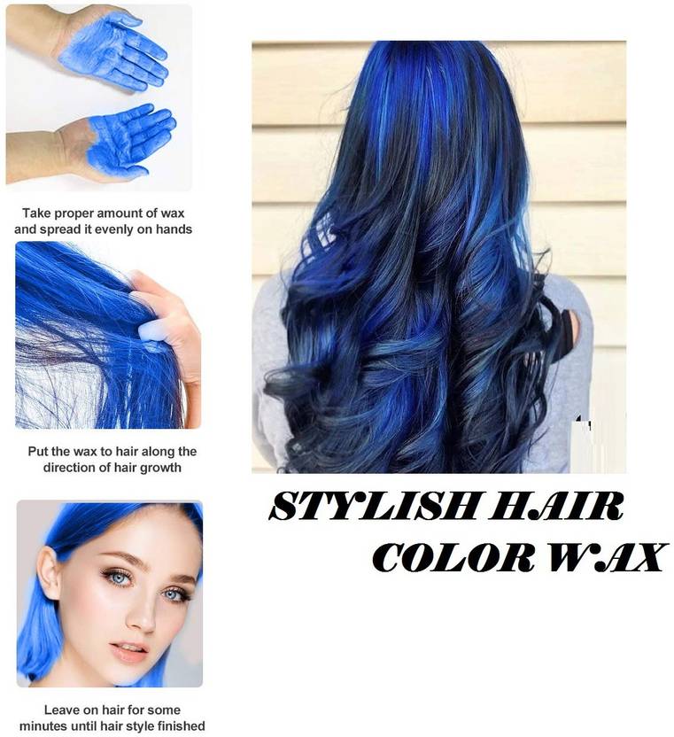 EVERERIN HAIR COLORING TEMPORARY BLUE HAIR WAX FOE MEN AND WOMEN , BLUE Price in India, Buy