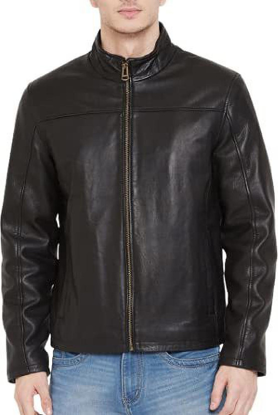 Iftekhar Leather Full Sleeve Solid Men 
