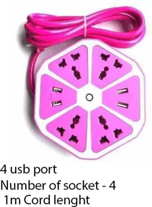 ANY KART Good Quality Multipurpose Hexagon Shape Electrical Extension