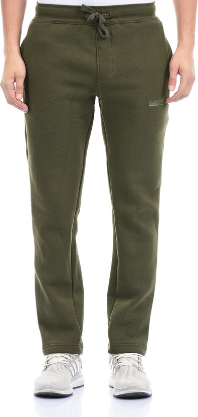 London Fog Solid Men Green Track Pants 