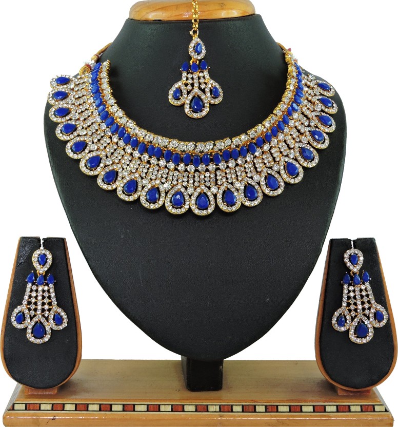 blue necklace flipkart