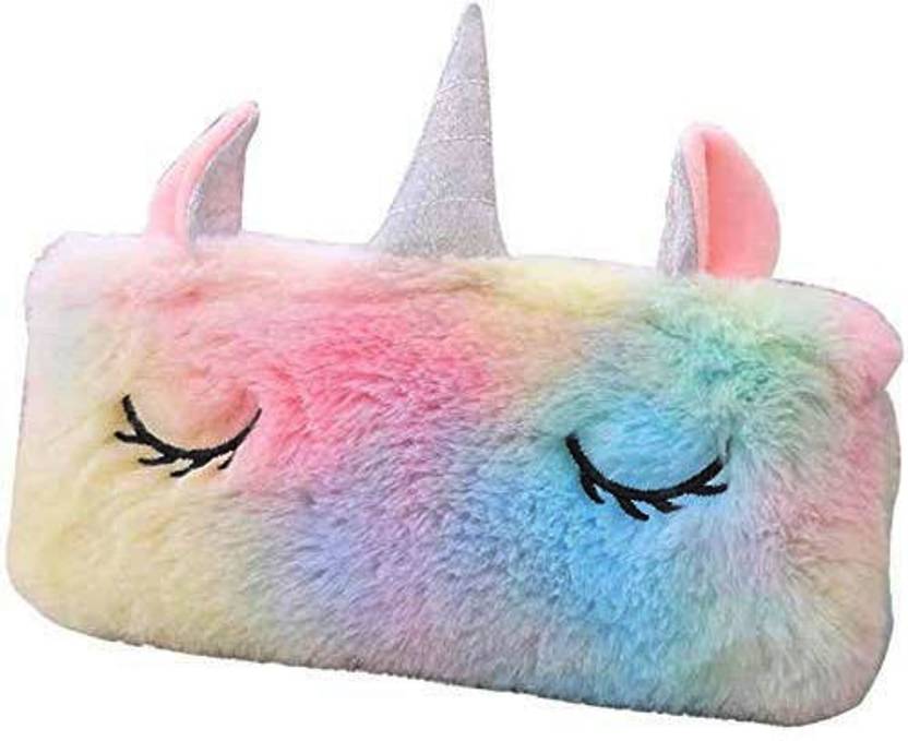 Fluffy unicorn pencil case Clearance
