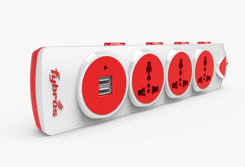 Fybros Qubic 4x4 International Sockets Power Extension Box 5 Meter With Individual Switch