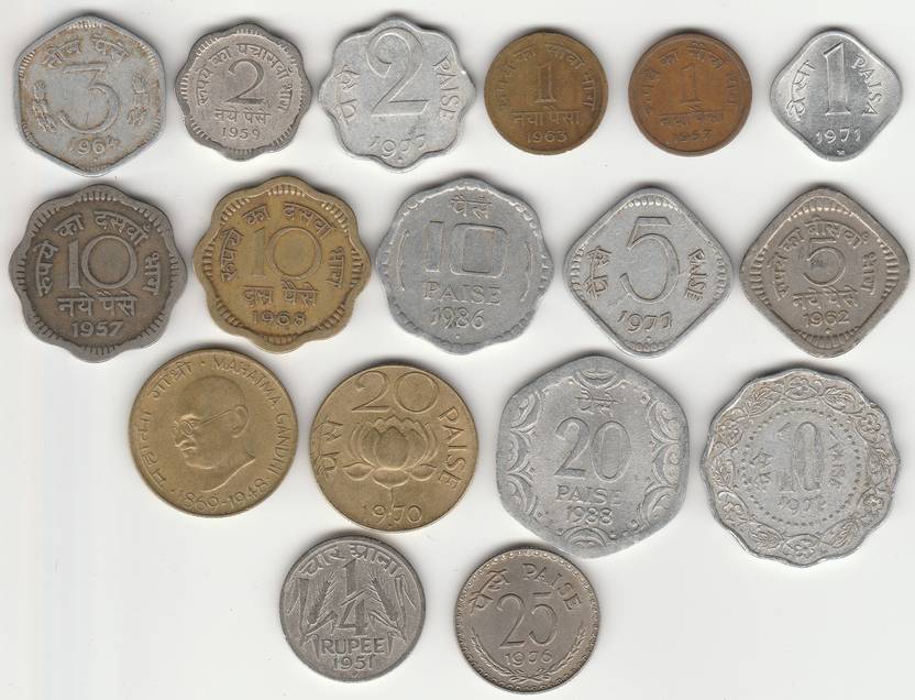 sansuka-17-different-india-old-coins-modern-coin-collection-one-paisa