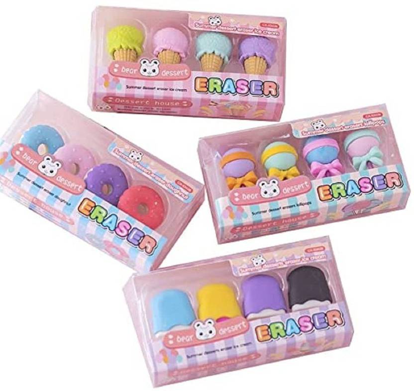 Netcam Solution Pencil Eraser Funky Shape of Ice Cream