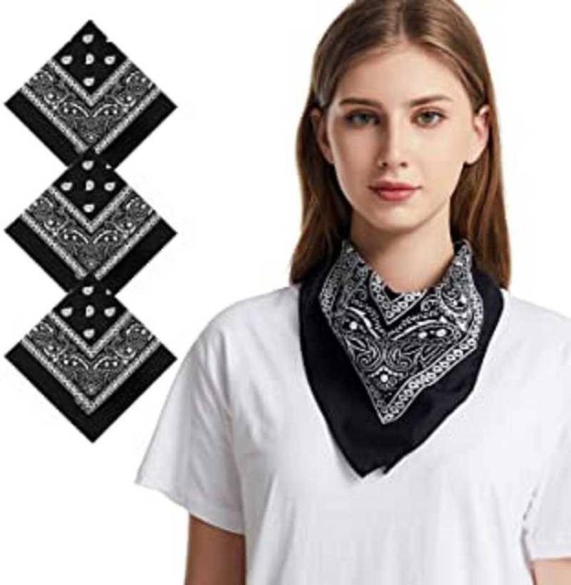 CozyFox 3 Pack Bandanas for Men & Women, Novelty Print Paisley Bandana Headband Scarf