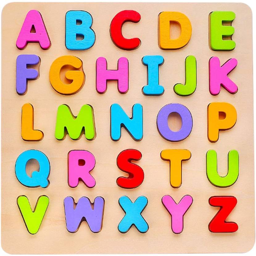 Authfort 1 2 3 Year Old Kids ABC Letters & Numbers Wooden Puzzle Kids ...