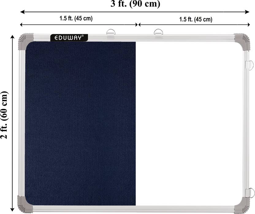 Eduway Combi 2x3 Board (Half Non Whiteboard & Half Blue Notice