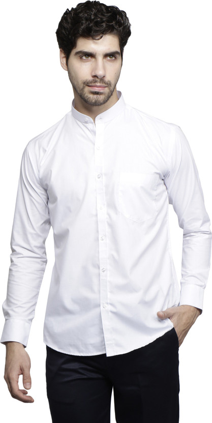 Jeeka Men Self Design Formal White 