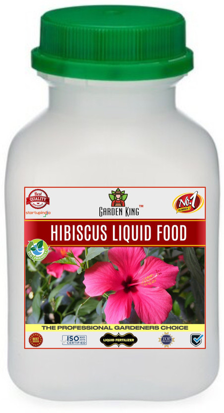 Garden King Hibiscus Food Liquid Fertilizer, Premium Essential Liquid Fertilizer for the Best Growth of Hibiscus Plants with Flowering Nutrients and Charged Micro-organism Fertilizer(250 ml, Liquid)
