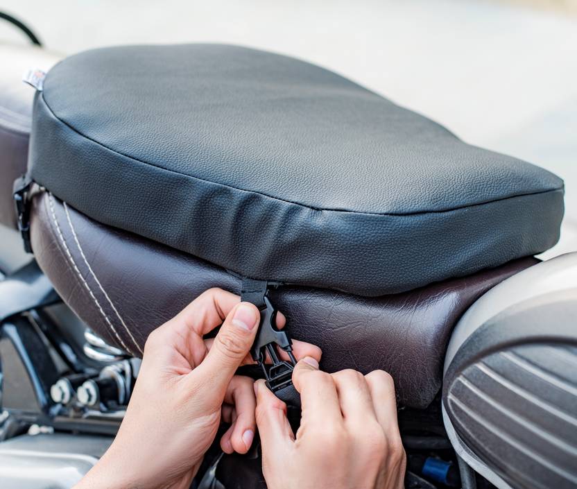 FOVERA Motorcycle Seat Cushion for Two Wheeler Commute & Long Bike