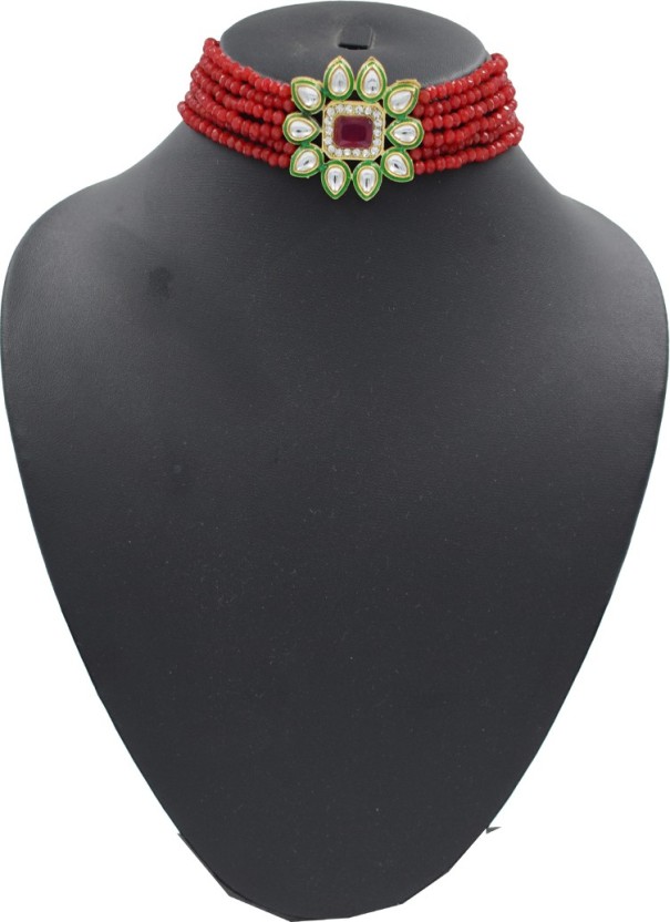 kundan choker necklace flipkart