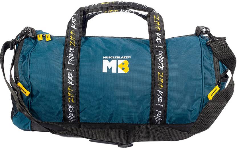 MUSCLEBLAZE Gym Bag (Phirse Zidd Kar), Duffel Bag for Men and Women Blue, 30 l Gym Duffel Bag