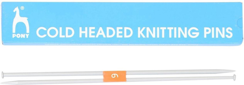 Lucknow Crafts Cold Headed Knitting Needle Pin Pair, Size 6 no (4.50 mm) Knitting Pin(Pack of 2)