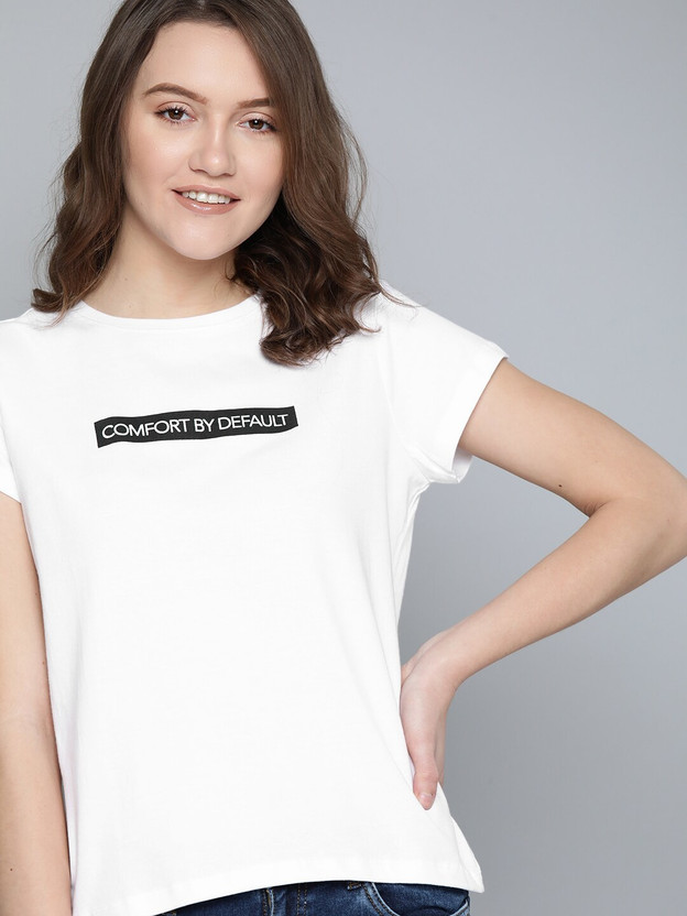 H and m white t shirt womens Clearance