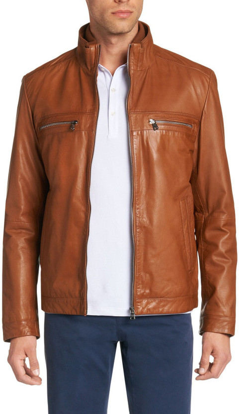 Iftekhar Leather Full Sleeve Solid Men 