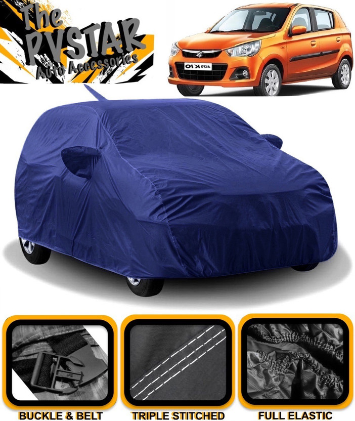 PVSTAR Car Cover For Maruti Suzuki Alto K10 (With Mirror Pockets)(Blue)