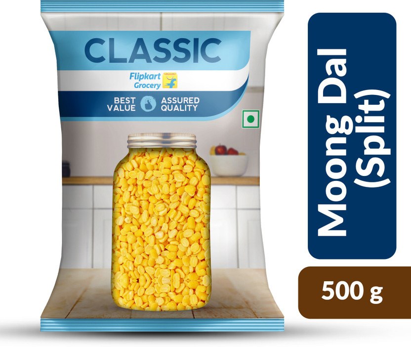 Classic Yellow Moong Dal (Split) by Flipkart Grocery(500 g)