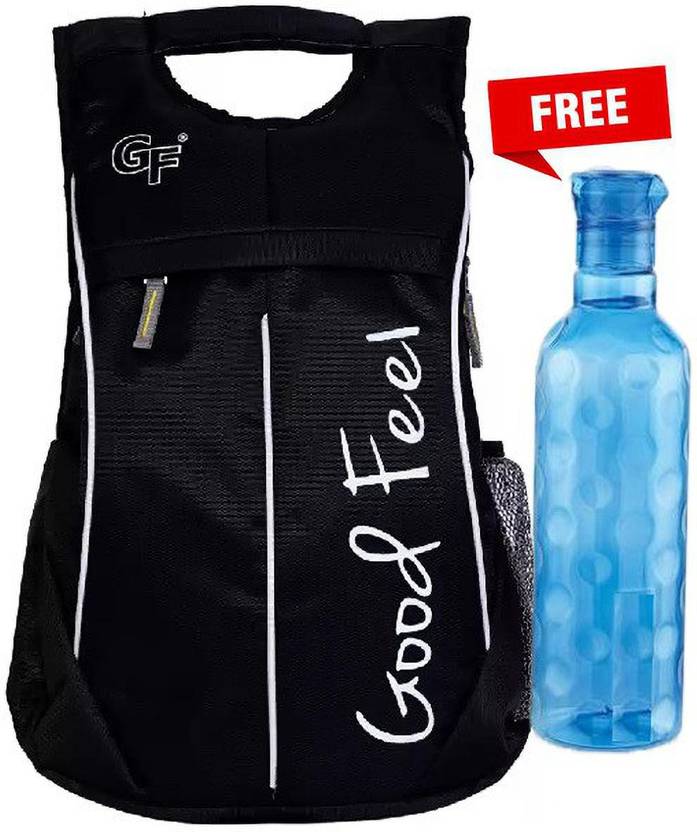 Goodfeel Laptop Backpack New Soft Polyester Canvas Luggage Travel Backpack College Backpack School Bag Laptop Backpack Bottle Free 25 L Laptop Backpack Black Price In India Flipkart Com