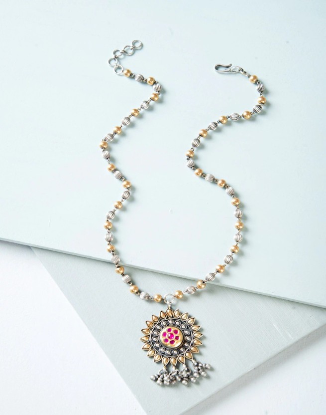 fabindia silver necklace