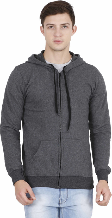 Fleximaa Full Sleeve Solid Men Sweatshirt