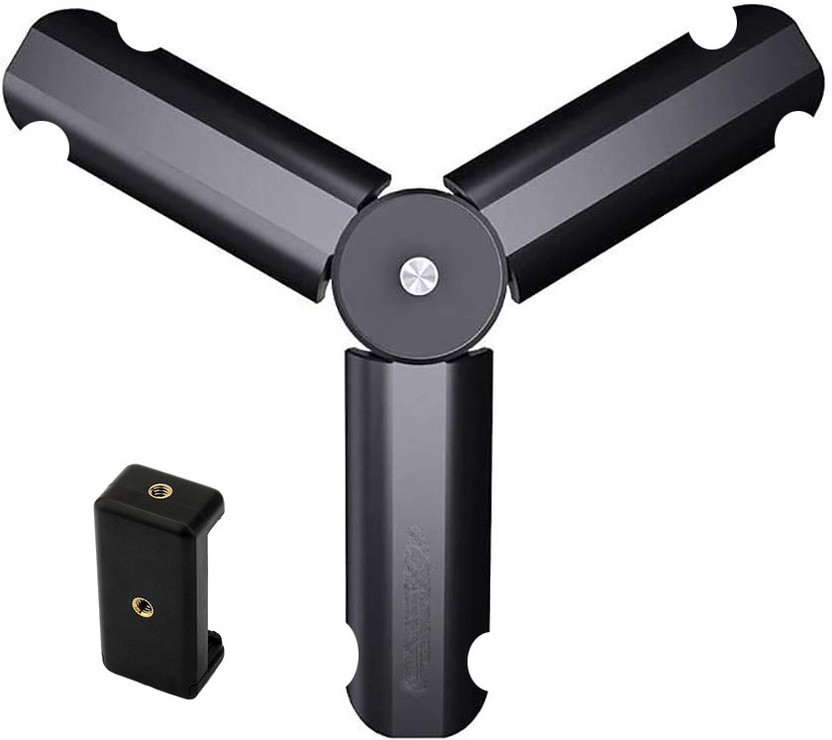 POZUB New Arrival High Quality Super Mini Tripod Stand, 1/4" Screw Mount MT-15 Universal Smartphone Gimbal Stabilizer Table Tripod for Mobile, camera Handheld Video Shooting Monopod Mini Vlog Tripod Extended Grip/Tripod Rotatable 360 Rotation Stabilized Handheld Camera With Selfie Stick Tripod Onlin