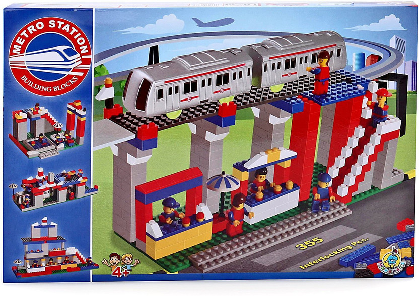 ARNIYAVALA Metro Station Building Block Set Multicolour - 355 Pieces(Multicolor)