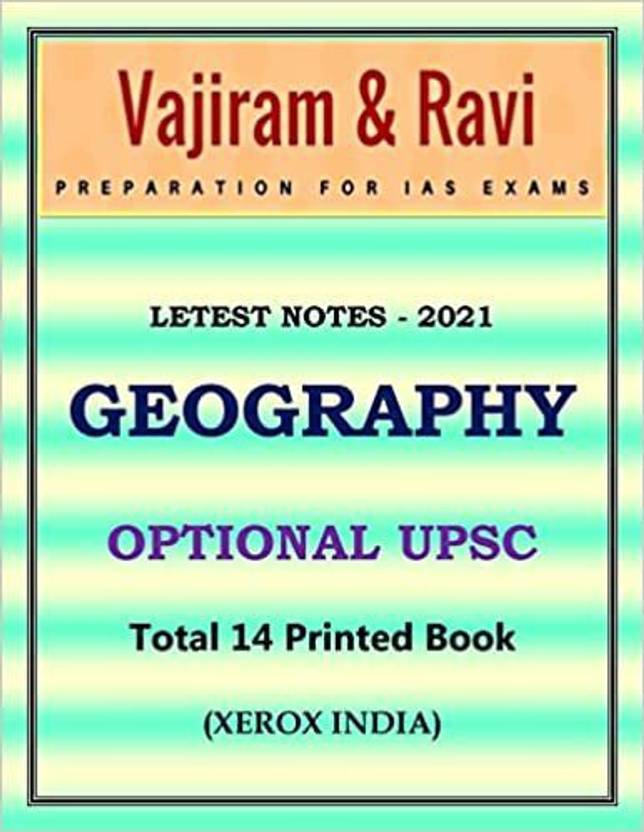 Vajiram And Ravi Geography Optional UPSC Class Notes Buy Vajiram And