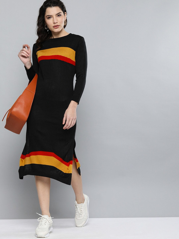Buy CHEMISTRY Women Sweater Black Dress 