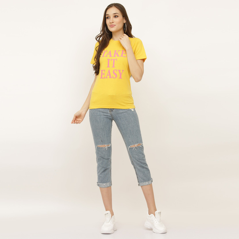 shein yellow shirt